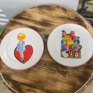 Two Valentine’s Day plates